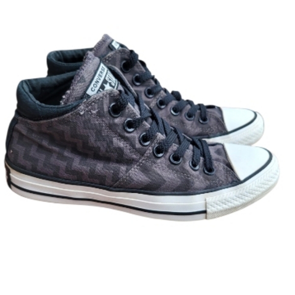 Converse All Star Chuck Taylor Madglam Glam Chevron Black Gray Sneaker Women 7 - Picture 11 of 12